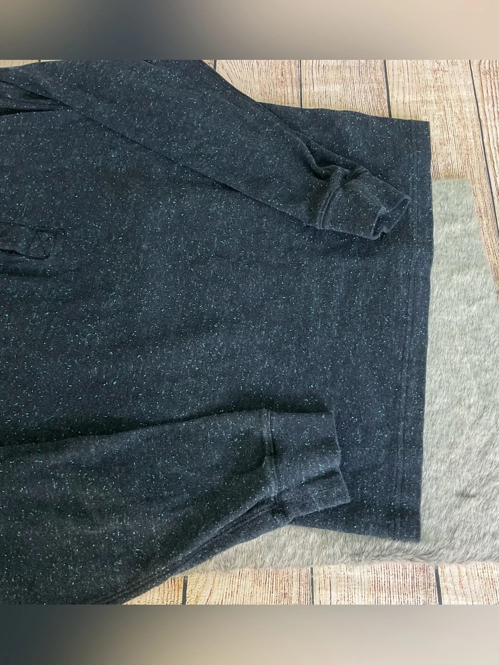 J. Crew Men's Navy Heathered Henley Knit Sweater 100% Cotton Size M